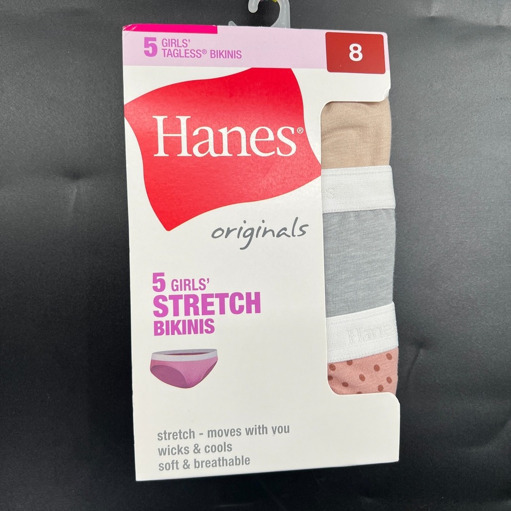 NEW Hanes originals 5 pack stretch tagless briefs underwear panties undies 8
